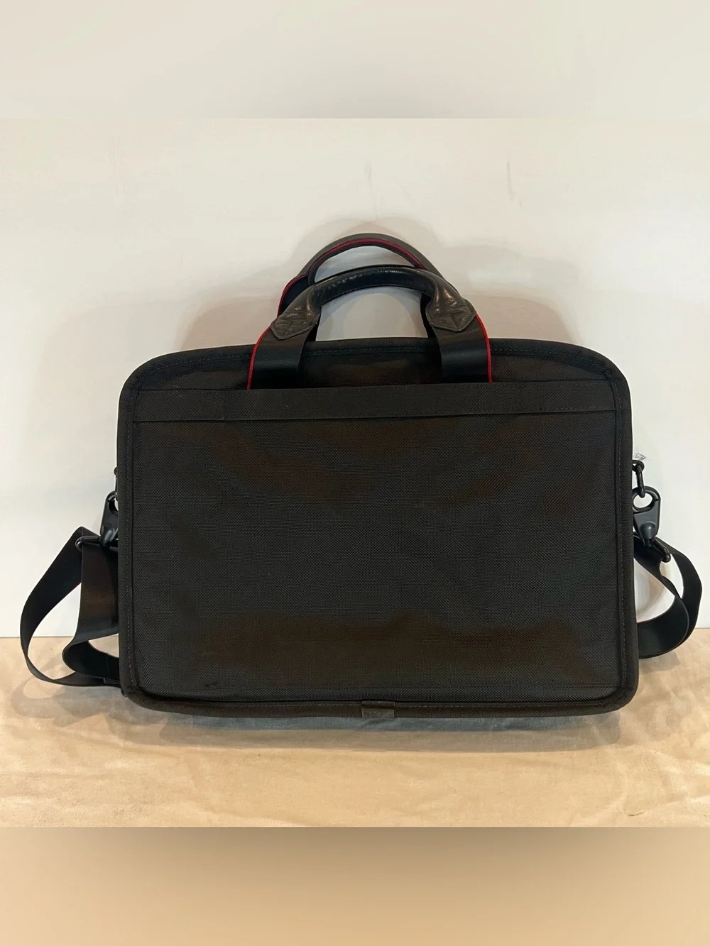 Tumi Alpha 2 T-Pass Screen Slim Black Ballistic Nylon Briefcase (Style 26516DL9)